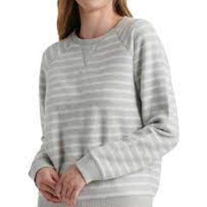 Lucky Brand Striped Brushed Crewneck Sweatshirt